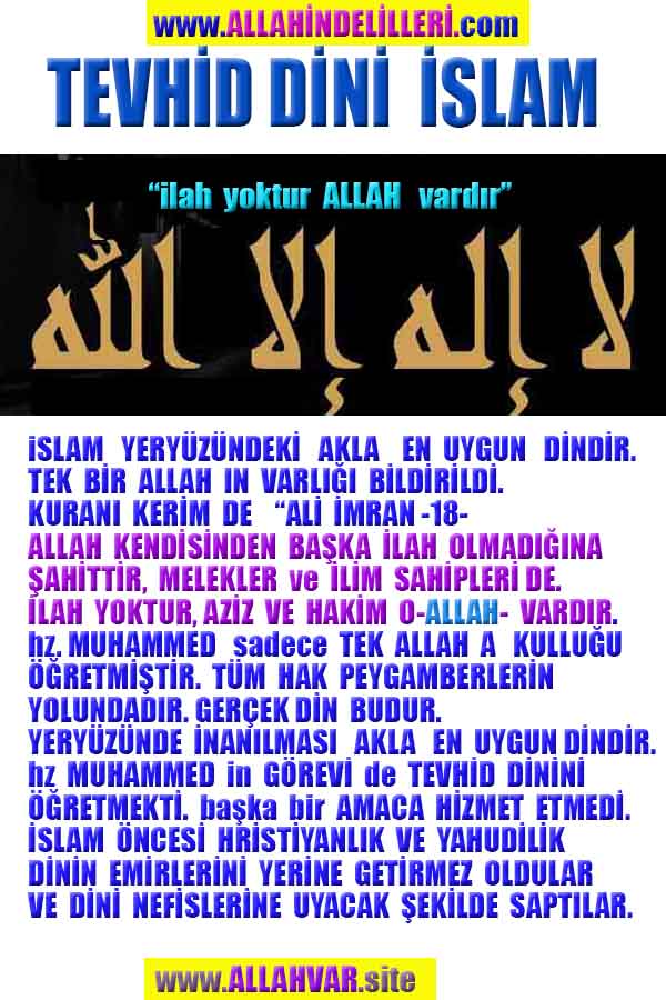  ALLAH ın varlığının delilleri, Allah var, Allah delilleri